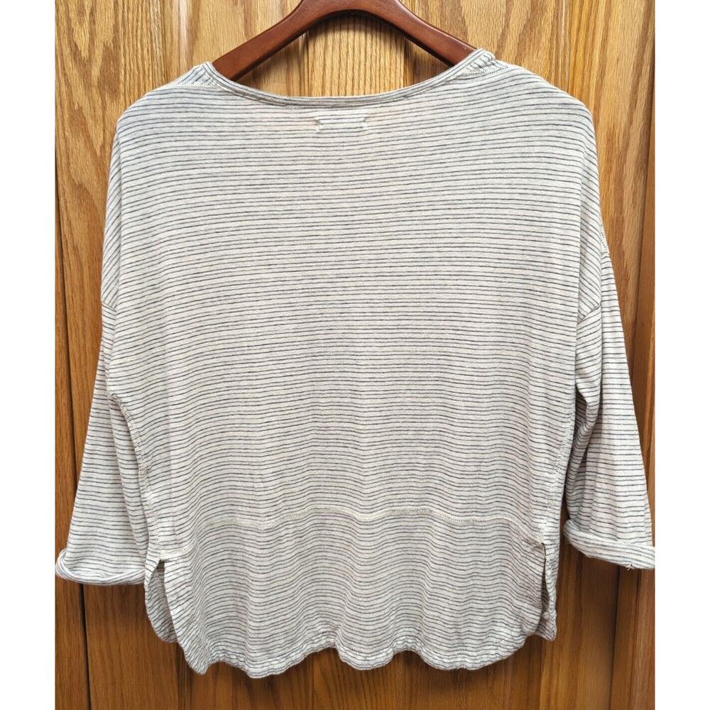 Madewell Audio Top Belridge Stripe Size Small Ivory - Picture 4 of 9
